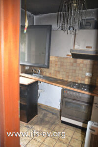 Die Küche wurde verunreinigt, aber es sind keine direkten Brandschäden entstanden.